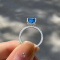 Four Prong Imitation Moissanite Diamond Ring Geometric Engagement Jewelry For Women view 3