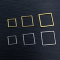 Stainless Steel Small Square Charm Pendants For DIY Earrings Bracelets Jewelry Accessories, 0.3g view 2