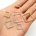Stainless Steel Small Square Charm Pendants For DIY Earrings Bracelets Jewelry Accessories, 0.3g view 3