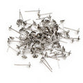 100pcs Stainless Steel Cup Stud Pins Cross Bowl Pearl Earring Posts Convex Cup Pins Earrings view 3
