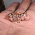 Hip Hop Full Rhinestone Sparkling Wide Band Ring Luxury Shiny Statement Finger Jewelry view 4