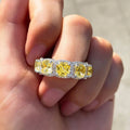 Luxury Princess Series Square Rhinestone Band Ring, Elegant European American Women's Jewelry view 3