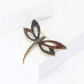 Alloy Rhinestone Dragonfly Brooch Pin For Women Coats And Suits view 3