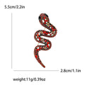 Alloy Rhinestone Hollow Snake Brooch Pin For Womens Fashion Apparel view 4