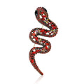 Alloy Rhinestone Hollow Snake Brooch Pin For Womens Fashion Apparel view 5