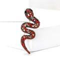 Alloy Rhinestone Hollow Snake Brooch Pin For Womens Fashion Apparel view 2