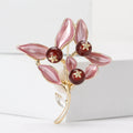 Alloy Enamel Branch Wild Berry Brooch For Women's Apparel view 2