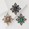 Alloy Rhinestone Baroque Brooch Vintage Elegant Women Clothing Pin view 1