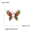 Alloy Enamel Pearl Butterfly Brooch Pin For Suits And Dresses view 4