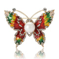 Alloy Enamel Pearl Butterfly Brooch Pin For Suits And Dresses view 5