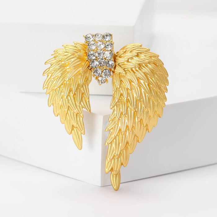 Alloy Enamel Wing Brooch Pin For Women's Suits And Coats