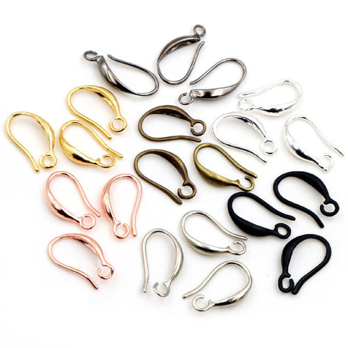 20pcs Pack Pure Copper Electroplated Ear Hooks For DIY Earrings Jewelry Making Accessories