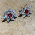 Medieval Style Teardrop Marquise Petal Stud Earrings Light Luxury Floral Jewelry For Women view 3