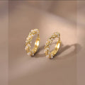 Korean Dongdaemun Autumn Fashion Earrings, Faux Pearl Twisted Ear Cuff Elegant Ear Jewelry view 2