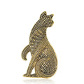 Vintage Alloy Enamel Persian Cat Brooch Pin For Women'S Jackets view 5