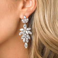 Light Luxury Long Leaf Earrings For Women Sparkling Bridal Evening Party Statement Jewelry view 1