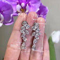 Luxury Long Drop Earrings With Teardrop Marquise Floral Wheat Design For Evening Wear view 4