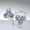 Delicate 3D Geometric Zircon Stud Earrings Vintage Luxury Versatile Jewelry For Women view 4