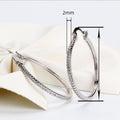Large Round Hoop Earrings With Inlaid Zircon Sparkling Fashion Ear Cuffs For Women view 4