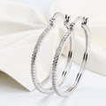 Large Round Hoop Earrings With Inlaid Zircon Sparkling Fashion Ear Cuffs For Women view 1