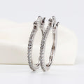 Large Round Hoop Earrings With Inlaid Zircon Sparkling Fashion Ear Cuffs For Women view 3