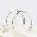 Large Round Hoop Earrings With Inlaid Zircon Sparkling Fashion Ear Cuffs For Women view 5