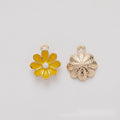 Daisy Flower Enamel Metal Charm in Seven Petal Colors view 11
