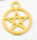 Round Star Frame Metal Charms in 5 Pictured Finishes view 7