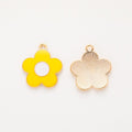 Six-Petal Enamel Flower Charms in Eight Bright Colors view 12