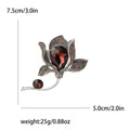 Alloy Rhinestone Tulip Brooch Pin For Women's Apparel Decoration – Blue view 4