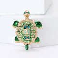 Alloy Rhinestone Turtle Brooch For Men's And Women's Apparel view 2