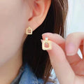 Korean Japanese Summer Temperament Stud Earrings, Fairy French Vintage Women Ear Jewelry view 3