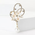 Alloy Rhinestone Plum Blossom Brooch Elegant Women Suit Lapel Pin view 2