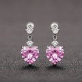 Korean Light Luxury Sparkling Heart Stud Earrings Sweet Cute School Style Ear Jewelry view 7