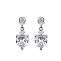 Korean Light Luxury Sparkling Heart Stud Earrings Sweet Cute School Style Ear Jewelry view 5