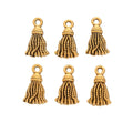 Vintage Electroplated Alloy Tassel Fringe Pendant Charms For DIY Jewelry Accessories view 2