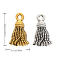 Vintage Electroplated Alloy Tassel Fringe Pendant Charms For DIY Jewelry Accessories view 1