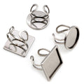20mm Thick Stainless Steel Ring Cabochon Trays Square Rectangle DIY Jewelry Findings view 5
