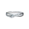 Couple Cross Double Layer Hollow Ring For Women Simple Micro Pave Birthday Gift Jewelry view 5