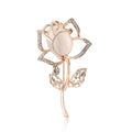 Alloy Rhinestone Cat Eye Tulip Brooch For Women's Clothing view 5