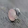 Vintage Copper Flower And Leaf Carved Ring For Women, European Fashion Personality Jewelry view 2