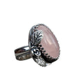 Vintage Copper Flower And Leaf Carved Ring For Women, European Fashion Personality Jewelry view 4