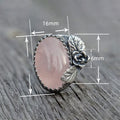 Vintage Copper Flower And Leaf Carved Ring For Women, European Fashion Personality Jewelry view 3
