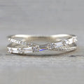 Minimalist Cross Index Finger Ring, Micro Pave Fashion Statement Band Jewelry view 1