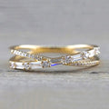 Minimalist Cross Index Finger Ring, Micro Pave Fashion Statement Band Jewelry view 6