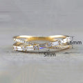 Minimalist Cross Index Finger Ring, Micro Pave Fashion Statement Band Jewelry view 4