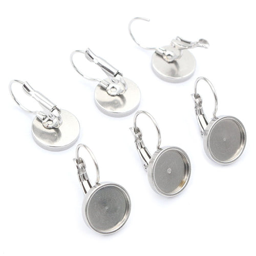 6-12mm Thickened 304 Stainless Steel French Hook Ear Wire Bases For DIY Earring Findings Earrings