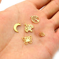 Gold Zinc Alloy Charm Pendant No.144600 for DIY Necklace Bracelet Jewelry Making view 3