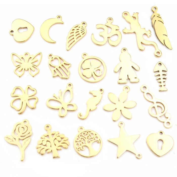 Gold Zinc Alloy Charm Pendant No.144600 for DIY Necklace Bracelet Jewelry Making