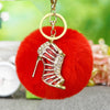 Red Striped-Heel-Pom